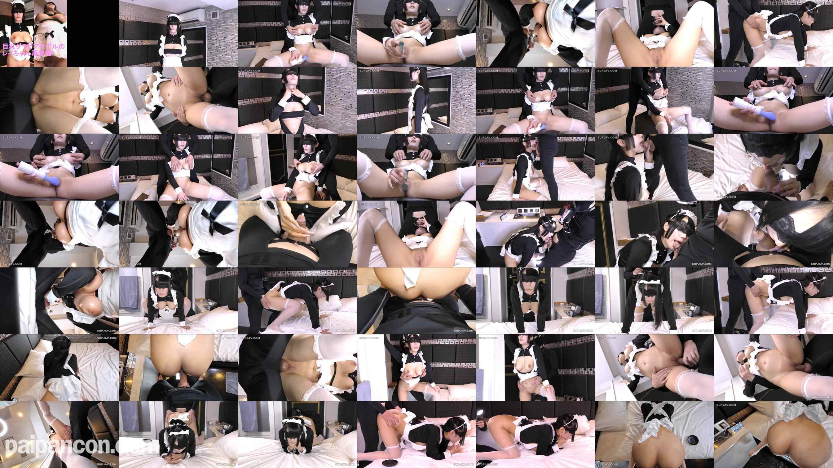 FC2-PPV-4499157 - 【無】第七弾前編 Gカップの美巨乳グラビアモデル レイちゃん再登場！女神ボディがメイド姿でご奉仕、ご褒美のバック生チ◯ポ種付け【海外版】 grid.jpg
